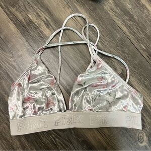 Victoria's Secret Pink Velvet Bra Bralette Y2K Girly Egirl Cute Kawaii Sz Medium